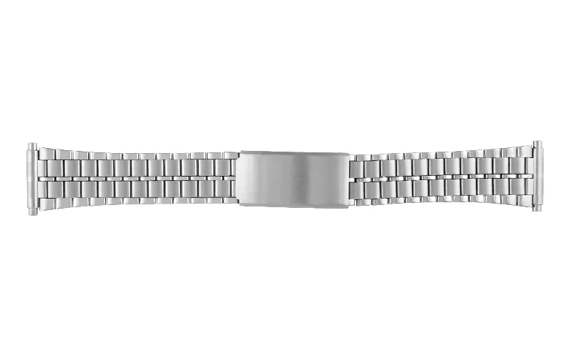 Crystal-twisted bangles-Hadley-Roma Men's Stainless Steel Dual Finish Metal Bracelet Watch Band