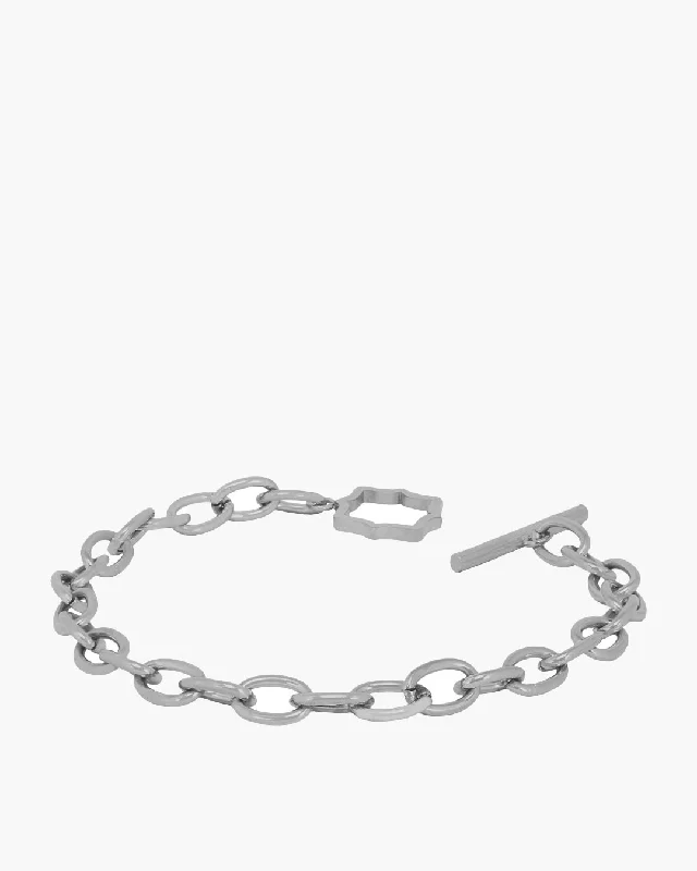 Old lock bracelets-Charm Bracelet, Silver